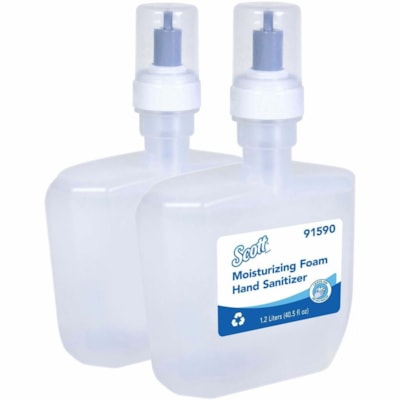 Scott Recharge de mousse désinfectante pour les mains - 1,20 L - Main - clair - 2 / Carton  