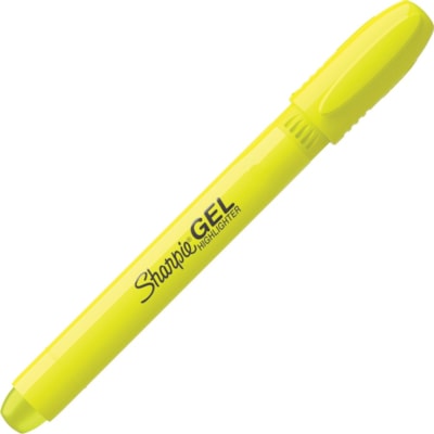 Sharpie Gel Highlighters - Retractable - Fluorescent Yellow Ink - Gel-based - 1 / Box 12EACH/BOX 