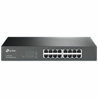 TP-Link 16-Port Gigabit Desktop/Rackmount Switch - 16 Ports - Gigabit Ethernet - 10/100/1000Base-T - 2 Layer Supported - 9.95 W Power Consumption - Twisted Pair - Rack-mountable, Desktop  