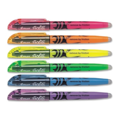 Surligneur SWFLS6 FriXion - Pointe en biseau Pointe de marqueur - Ink Couleurs de couverture assorties - 6 / Ensemble  