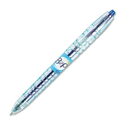 B2P BeGreen Rollerball Pen - 0.7 mm (0.03") Fine Pen Point - Retractable - Blue Ink - Gel-based - Translucent Plastic Barrel - 1 Each MADE FROM RECYCLED PLASTIC BOTTLES  RETRACT.GEL 0.7MM BLU