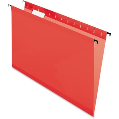 Pendaflex SureHook 6153CRED Legal Recycled Hanging Folder - 8 1/2" (215.90 mm) x 14" (355.60 mm) - Red - 10% Recycled - 20 / Box LEGAL - RED 20 PER BOX SFI