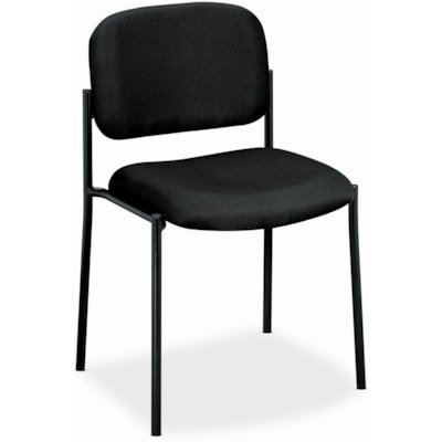 Basyx by HON - Chaise d'invité empilable Scatter - Seat Color Noir - Tissu, Polyester Seat Material - Back Color Noir - Tissu, Polyester Back Material - Frame Color Noir - Acier tubulaire Frame Material - Quatre pieds Base - 1 chaque SANS BRAS  EMPILABLE 