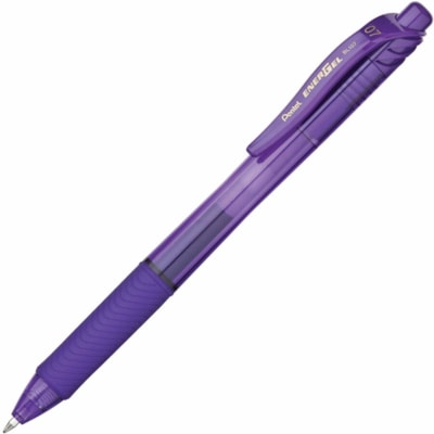 EnerGel-X Retractable Gel Roller, (0.7mm) Metal Tip, Violet Ink - Pentel EnerGel X Retractable Liquid Gel Rollerball Pen, Everyday Writing, Office Supplies, School Supplies, 0.7mm Medium Point, Violet Ink ROLLER BALL PENS 