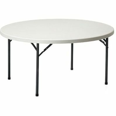 Offices To Go LiteLift II Multi Purpose Table - Oyster Gray Round Top - Four Leg Base - 4 Legs - 60" (1524 mm) Table Top Diameter - 29.2" (741.68 mm) Height - Charcoal - Polypropylene Top Material  