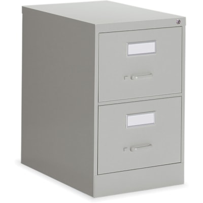 Global - Classeur vertical 2600 - 2 tiroirs - largeur de 18 po (457,20 mm) x profondeur de 26,6 po (674,62 mm) x hauteur de 29 po (736,60 mm) - 2 x Tiroir(s) pour Dossier - format légal - Vertical - Suspension à roulement à billes, Verrouillable, Porte-étiquette - Gris - M&ea 18"L X 26-9/16"P X 29"H SÉRIE 2600 GLOBAL  ÉCONOMIQUE