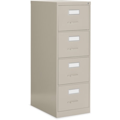 Global 2600 Vertical File Cabinet - 4-Drawer - 18" (457.20 mm) Width x 26.6" (674.62 mm) Depth x 52" (1320.80 mm) Height - 4 x Drawer(s) for File - Legal - Vertical - Ball-bearing Suspension, Lockable, Label Holder - Nevada - Metal 18"W X 26 9/16"D X 52"H ECONOMY