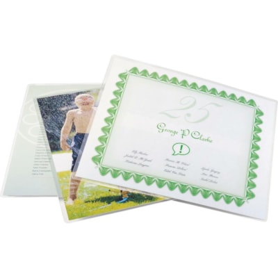 Swingline Laminating Pouch - Sheet Size Supported: Letter - Laminating Pouch/Sheet Size: 9" (228.60 mm) Width x 11.50" (292.10 mm) Length x 3 mil (0.08 mm) Thickness - Type G - Glossy - for Document - Rounded Corner - 50 / Box LETTER 9" X 11 1/2" 50/PK 