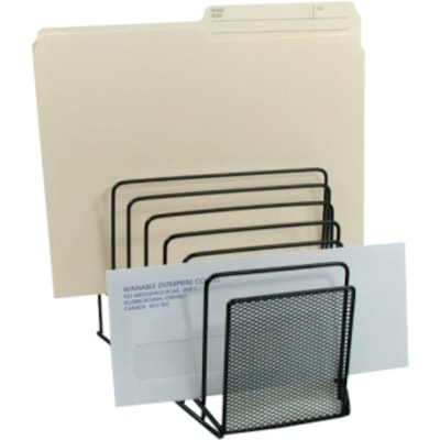 Winnable Step Sorter - 8 Compartment(s) - 6.3" (158.75 mm) Height x 7.9" (199.90 mm) Width x 8.9" (225.30 mm) Depth - Desktop - Black - 1 Each 8-1/2"W X 7"D X 7"H 