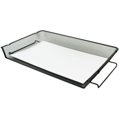 Winnable Side Load Stackable Legal Tray - 2.8" (69.85 mm) Height x 16.5" (419.10 mm) Width x 10.6" (269.75 mm) Depth - Desktop - Stackable - Black - 1 Each 15-1/2"W X 10-3/8"D X 2-1/2"H 