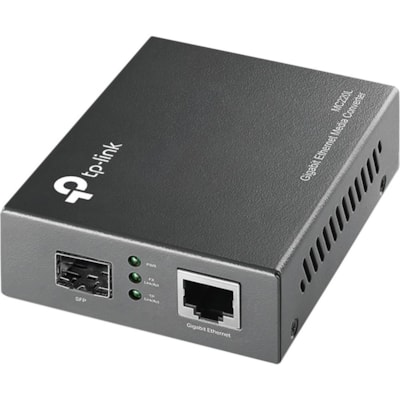 TP-Link MC220L Gigabit Ethernet Media Converter - 1 x Network (RJ-45) - Gigabit Ethernet - 1000Base-T - 1 x Expansion Slots - SFP - 1 x SFP Slots - Power Adapter - External  