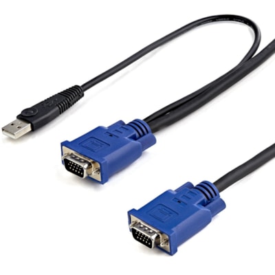 StarTech.com StarTech.com 2-in-1 - Video / USB cable - 4 pin USB Type A, HD-15 (M) - HD-15 (M) - 3.05 m - 10ft KVM Cable - USB KVM Cable - KVM Switch Cable - VGA KVM Cable t Connector - Male Left Gender  - VGA Right Connect
