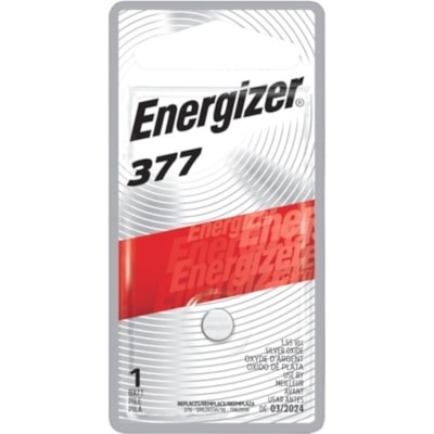 Energizer 377 Watch/Electronic Battery - For Multipurpose - 1.55 V DC - 1 Each SILVER OXIDE BUTTON CELL BATTERY