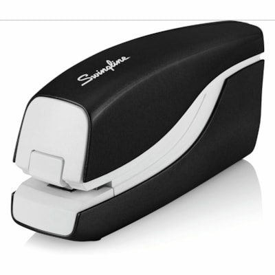 Swingline Breeze Automatic Stapler - Staples Upto 20 Sheet - 6 x AA - Gray, Black - Plastic 4 AA BATTERIES(NOT INCL) HALF STRIP - 20 SHEET CAPACITY