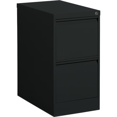 Global - Classeur MVL25201 File Cabinet - 2-Drawer - largeur de 15,2 po (384,81 mm) x profondeur de 25 po (635 mm) x hauteur de 29 po (736,60 mm) - 2 x Tiroir(s) pour Dossier - format lettre - Vertical - Verrouillable - Noir - Métal NOIR 