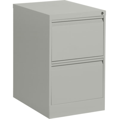 Global MVL25251 File Cabinet - 2-Drawer - 18.2" (461.01 mm) Width x 25" (635 mm) Depth x 29" (736.60 mm) Height - 2 x Drawer(s) for File - Legal - Vertical - Lockable - Gray - Metal  