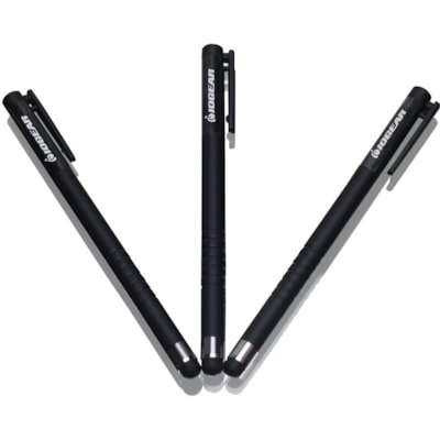 IOGEAR - Stylet - 3 - Capacitive Type d'écran tactile supportée - Noir - Tablette, Téléphone intelligent Appareil compatible CK WORKS WITH IPAD  TABLETS  A ND SMARTPHONES