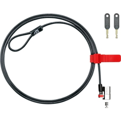 Kensington ClickSafe Cable Lock - 4.9 ft (1.50 m) Cable - Keyed Lock - Steel - For Notebook LAPTOP LOCK  KEYLESS LOCKING MOTION  USE KEY TO UNLOCK