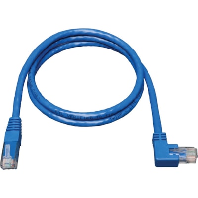 Tripp Lite series N204-003-BL-RA Cat6 Patch Cable - 3 ft (0.91 m) Category 6e Network Cable for Network Device - First End: 1 x RJ-45 Network - Male - Second End: 1 x RJ-45 Network - Male - Patch Cable - Blue isted Pair (UTP) - Male Left G ender - Male Right G