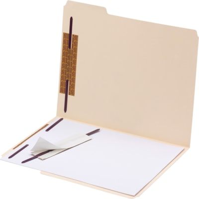 Smead - Bande autoadhésive avec technologie SafeSHIELD - longueur de 7,75 po (196,85 mm) - 2 po (50,80 mm) Size Capacity - pour Papier, Document - Autocollant, Renforcé, Résistantes - Pourpre - Acier - 50 / boîte SAFESHIELD COATED FASTENER 2" CAPACITY/PURPLE