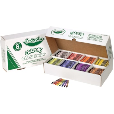 Crayola - Classpack de crayons de cire - Variées - 800 / boîte 8 COULEURS 