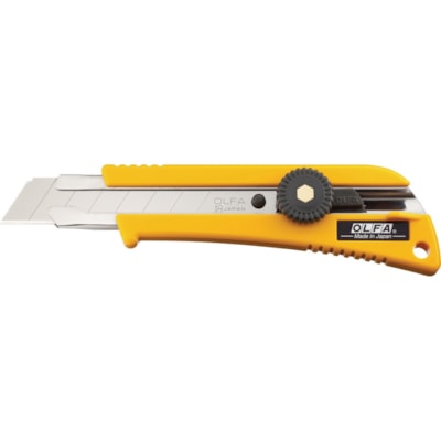Olfa L-2 Heavy Duty Snap-Off Utility Knife - Fixed Blade Knife - Acrylonitrile Butadiene Styrene (ABS) Handle Material W/ANTI-SLIP RUBBER INSERT SNAP-OFF CUTTER BLADES-18MM