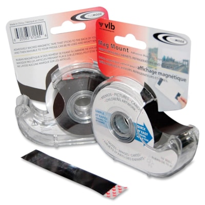 Filemode Platinum Peel-N-Stick Magnetic Tape - 16 ft (4.9 m) Length x 0.75" (19.1 mm) Width - Polypropylene - Dispenser Included - For Metal, Cabinet, Refrigerator, Locker - 1 Each 1" X 16' 