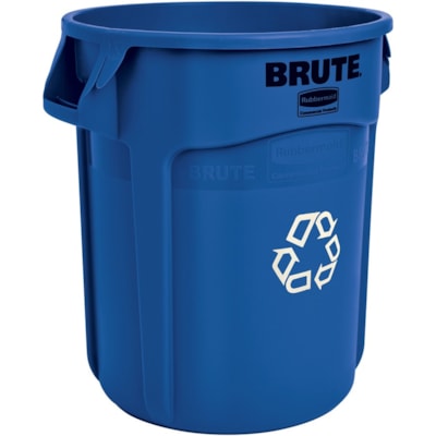 Rubbermaid 75.7ltr Brute Container with Venting Channels Blue - 75.70 L Capacity - Integrated Cinch, Venting Channel - 22.9" (581.03 mm) Height x 19.4" (492.13 mm) Depth - Blue BLUE 