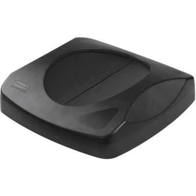 Rubbermaid Commercial - Couvercle basculant intouchable 2689-88 pour conteneurs 3569-07, 3569-88 - Carré - Noir - 1 chaque D'OSCILLATION 