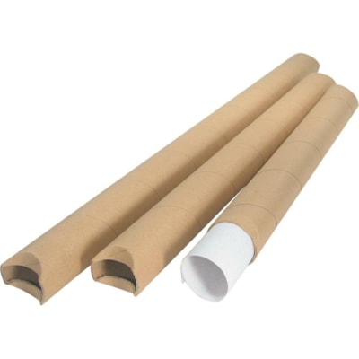 Crownhill Mailing Tube - 24" (609.60 mm) Length x 2" (50.80 mm) Diameter - Crimped End - Kraft - 1 Each CRIMPED ENDS KRAFT 