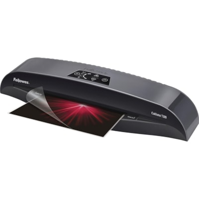 Fellowes Callisto(tm) 125 Laminator with Pouch Starter Kit - Pouch - 12.50" (317.50 mm) Lamination Width - 5 mil (0.13 mm) Lamination Thickness - 4.25" (107.95 mm) Height x 22.50" (571.50 mm) Width x 6.25" (158.75 mm) Depth r includes a Starter Kit 