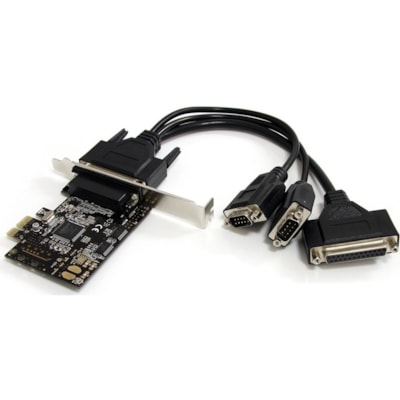 StarTech.com 2S1P PCI Express Serial Parallel Combo Card - Add a parallel port and two RS-232 serial ports to your PC through a PCI-Express expansion slot - PCI Express Serial Parallel Card - PCIe Serial Parallel Combo Card Adapter - 2 Port Serial and 1 Port Parallel - Comes with Breakout Cable - Du  CTLR 