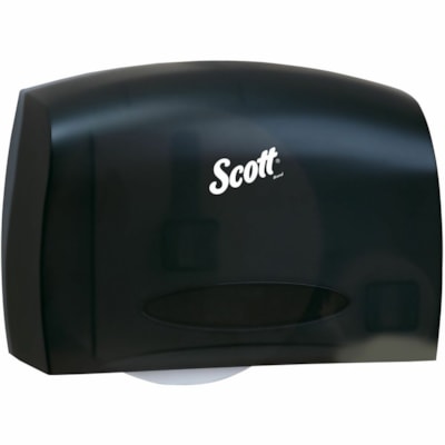 Scott Essential Coreless Jumbo Roll Toilet Paper Dispenser - Coreless Dispenser - 1 x Roll - 9.75" (247.65 mm) Height x 14.25" (361.95 mm) Width x 6" (152.40 mm) Depth - Plastic - Black - Durable - 1 Each E-Z LOAD DISPENSER SMOKED 1/EA 