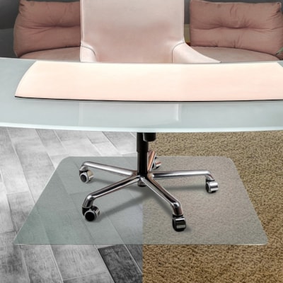Floortex - Tapis rotège-sol UnoMat - Sol dur, Maison, Bureau - longueur de tapis 60 po (1524 mm) x largeur de tapis 48 po (1219,20 mm) x profondeur de tapis 0,075 po (1,91 mm) x épaisseur de tapis 0,075 po (1,91 mm) - Rectangulaire - Polycarbonate - clair - 1 chaque SMOOTH BACK ANTI-SLIP BOTTOM GREENGUARD CERTIFIED