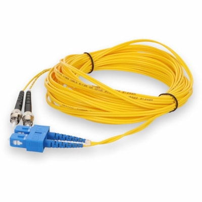 AddOn 5m ST to SC Yellow OS2 Duplex OFNR (Riser-Rated) SMF Fiber Patch Cable - Fiber Optic for Network Device - 5m - 2 x ST Male Network - 2 x SC Male Network - Yellow  CABL 