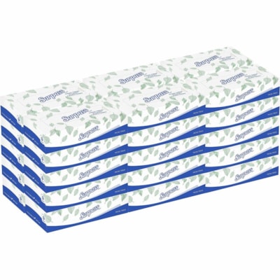 Surpass - TISSUE SURPASS 2PLY 100SH/BOX - 2 Pli - Blancboîte - 100/boîte - 30 / Carton 8 X 8 1/3 PO  BLANC CAISSE DE 100