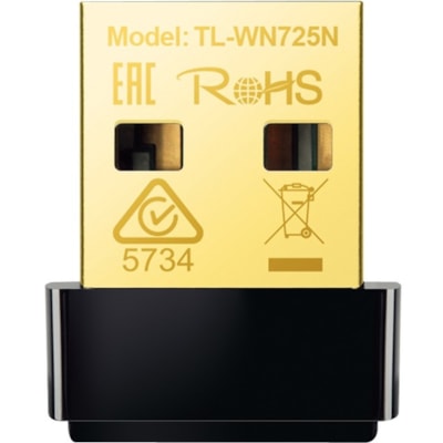 TP-Link TL-WN725N IEEE 802.11n Wi-Fi Adapter for Desktop Computer, Notebook - USB 2.0 - 150 Mbit/s - 2.40 GHz ISM - External OWRLS 