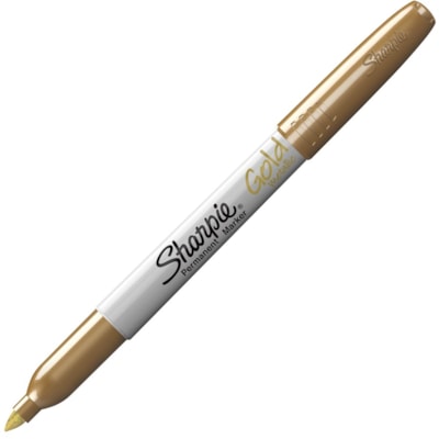 Sharpie Metallic Permanent Markers - Fine Marker Point - Gold Ink - Alcohol Based - 1 Dozen METALLIC 