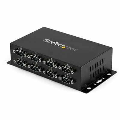 StarTech.com USB to Serial Adapter Hub - 8 Port - Industrial - Wall Mount - Din Rail - COM Port Retention - FTDI USB to RS232 - Add 8 DIN Rail-mountable RS232 Serial ports to any system through USB - 8 port usb to rs232 - 8 port usb to serial - industrial usb to serial converter - usb serial hub - u  Serial ports to any system th rough USB - 8 port u