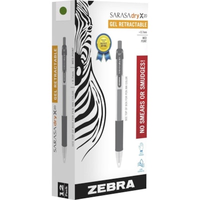 ZEBRA SARASA GEL RT HUNTER MEDIUM 0.7MM  12/PK 