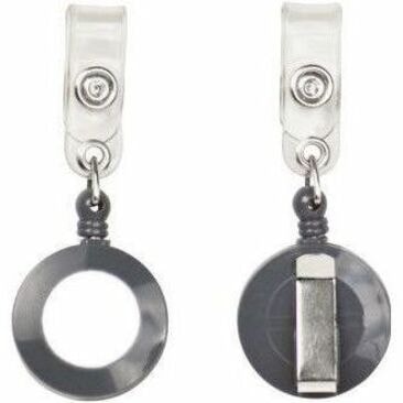 ACCO Retractable Badge Reel - 3.12" (79.25 mm) Height x 5.62" (142.75 mm) Width x 3.25" (82.55 mm) Depth - Metal - Gray - Retractable Cord, Belt Clip, Pocket Clip - 25 / Pack GREY 25/BOX 