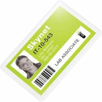 Swingline GBC UltraClear Laminating Pouch - Sheet Size Supported: Government 2.63" (66.80 mm) Width x 3.88" (98.55 mm) Length - Laminating Pouch/Sheet Size: 5 mil (0.13 mm) Thickness - for ID Card, Laminator, Document - 100 Pack ID BADGE 2"W X 1 1/2"H" 100 