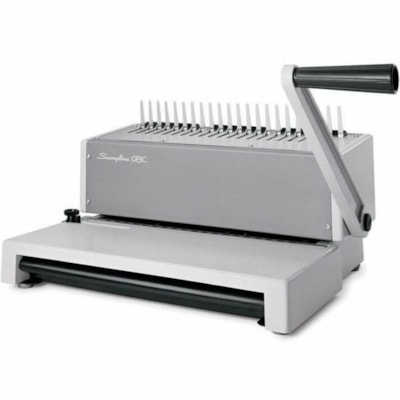 GBC CombBind C150 Binding System, Binds 500 Sheets, Punches 20 - CombBind - 500 Sheet(s) Bind - 20 Punch - Letter MANUAL BINDING MACHINE 15"W X 12"D X 9 1/2"H GREY
