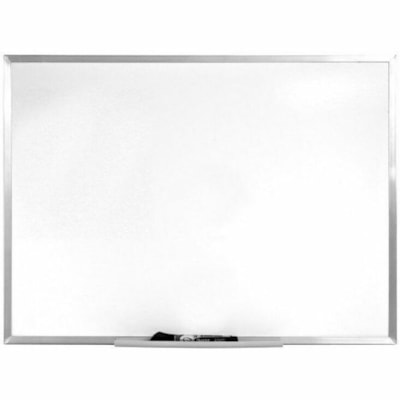 Quartet - Tableau effaçable à sec ECONOMY - largeur de 24 po (609,60 mm) x hauteur de 18 po (457,20 mm) - Surface Mélamine - Frame Aluminium - Non-magnétique NON MAGNÉTIQUE  ÉCONOMIQUE EN MÉLAMINE
