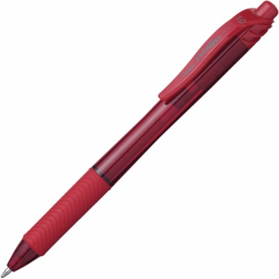 EnerGel-X Retractable Gel Roller, (1.0mm) Metal Tip, Red Ink - Pentel EnerGel X Retractable Liquid Gel Rollerball Pen, Everyday Writing, Office Supplies, School Supplies, 1.0mm Bold Point, Red Ink 1.0MM BOLD  RED INK REFILLABLE