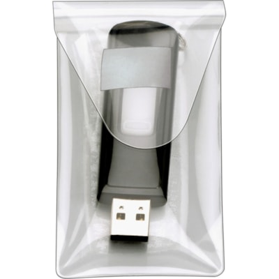 Cardinal HOLD IT Clear USB Poly Pocket - Poly - Clear ADHESIVE BACK  RESEALABLE FLAP PVC-FREE  2"X3-7/16" CLOSED