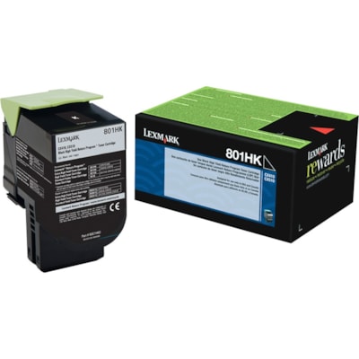 Lexmark - Cartouche toner Unison 801HK D'origine Élevé Rendement Laser - Noir - 1 chaque - Laser - Rendement Élevé - 1 Unité D'ENCRE NOIRE RECYCLABLE HAUTE CAPACITé