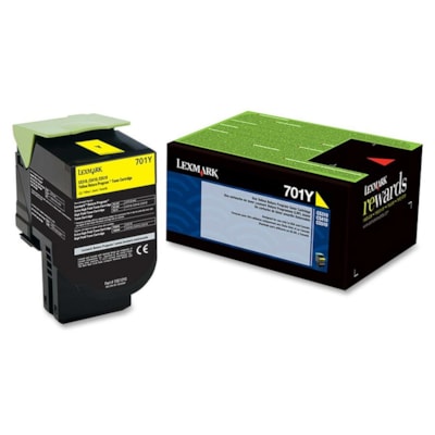 Lexmark - Cartouche toner Unison 701Y D'origine Standard Rendement Laser - Jaune - 1 chaque - Laser - Rendement Standard - 1 Unité  CAPACITÉ 1000 PAGE