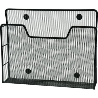 Winnable Wall Pocket - 1 Pocket(s) - 12" (304.80 mm) Height x 9.3" (234.95 mm) Width x 2.5" (63.50 mm) Depth - Magnetic - Black Each BLACK  12.625" X 2.5" X 9.75" 