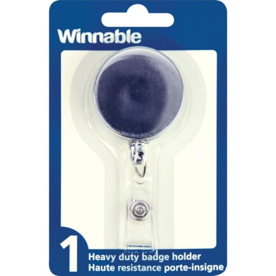 Winnable Retractable Belt Clip - Retractable - Chrome - Metal - 1 Each CHROME. RETRACTABLE 